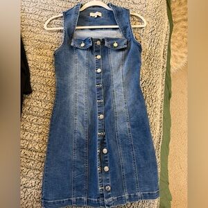 Love Tree Classic Blue Denim Dress